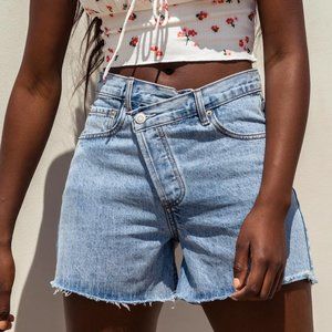 Princess Polly Asymmetrical Jean Shorts